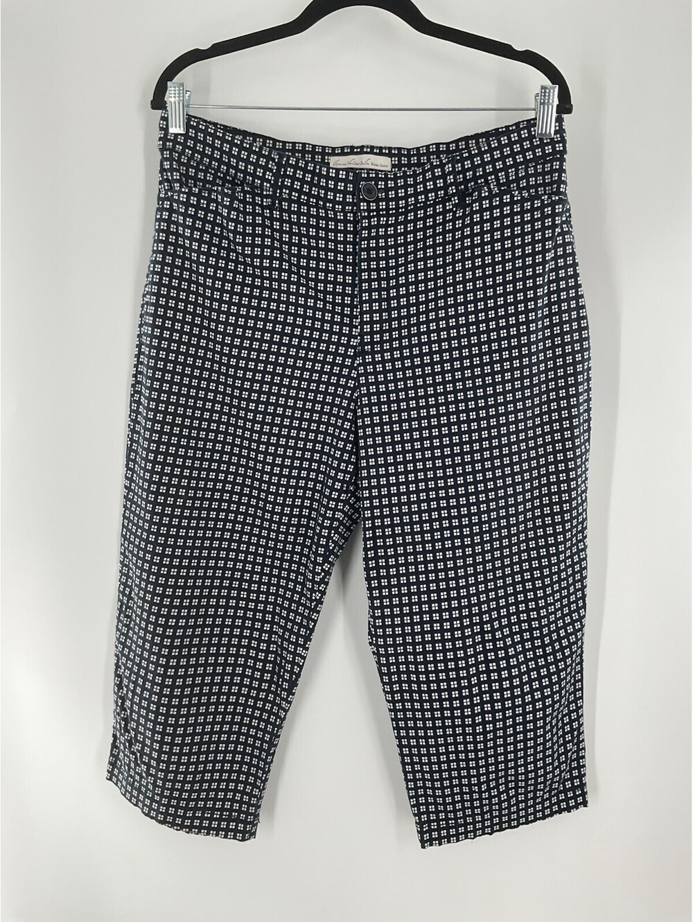 Gloria Vanderbilt Khaki Unitd. Women’s Size 12 Checkered Capri Pants 118